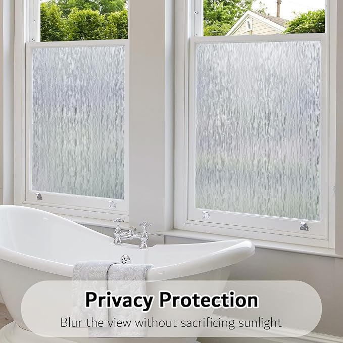 VELIMAX Frosted Window Privacy Film Non Adhesive Window Cling Removable Glass - Image 4