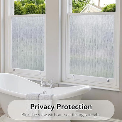 VELIMAX Frosted Window Privacy Film Non Adhesive Window Cling Removable Glass - Image 4