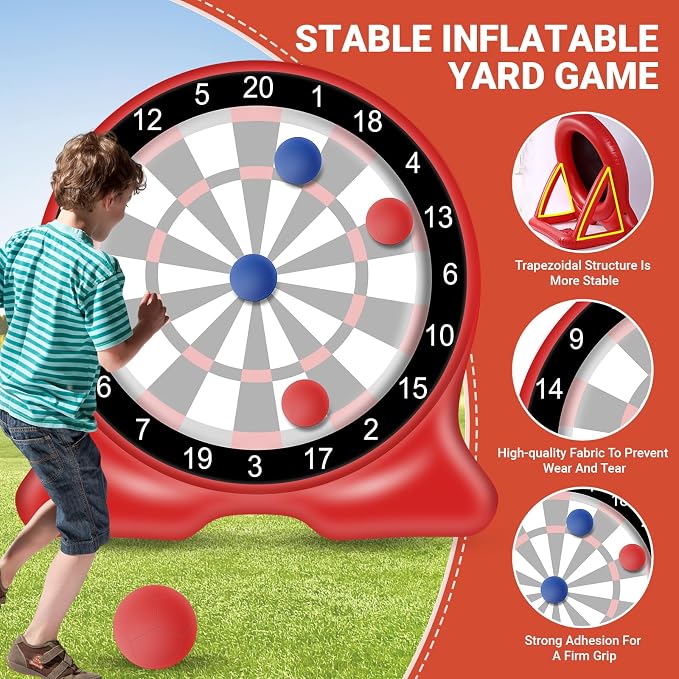 Giant Inflatable Dart Board, 6.5FT Outdoor Games - Image 4