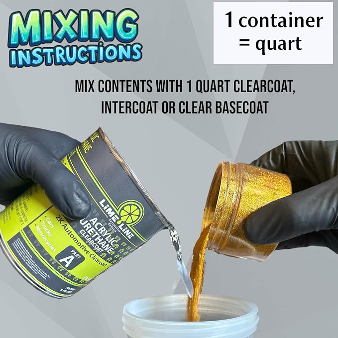 LiME LiNE Sprayable Metal Flake Paint Additive: Solvent Resistant Glitter - Image 2