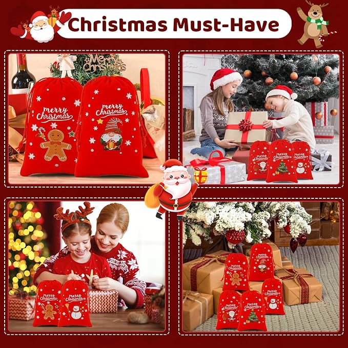 Tapleap Velvet Coth Christmas Bags - Image 5