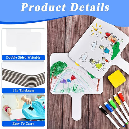24 Pcs Dry Erase Answer Paddle, 10 x 8 Inch Auction Paddles - Image 3