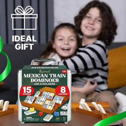 Queensell Mexican Train Dominoes Set Double 15 - Image 6
