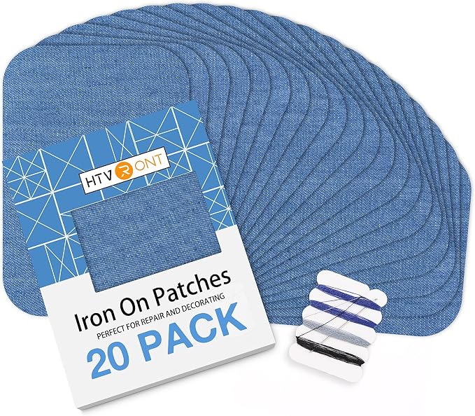 HTVRONT Iron on Patches for Clothing Repair, Cotton Patches Iron on by HTVRONT