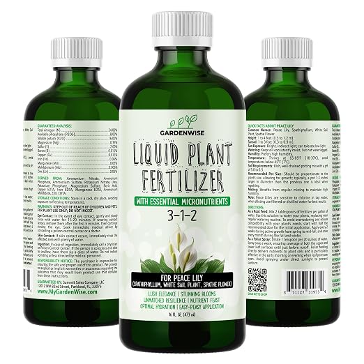 Peace Lily Fertilizer: 3-1-2 Liquid Fertilizer - Image 2