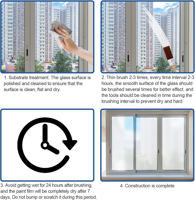 Frosted Glass Paint, Door and Window Shading, UV Resistant, Waterproof - Image 6