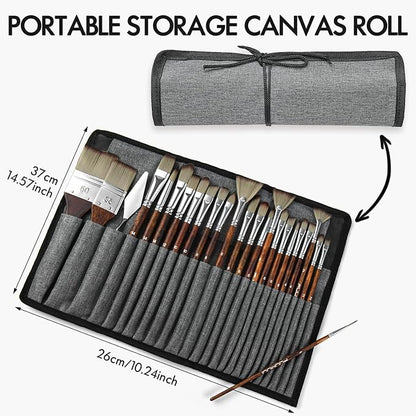 25pcs Paint Brush Set, Fuumuui Acrylic Paint Brushes, Professional Artist Series - Image 8