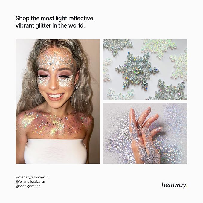 Hemway Polyurethane & Epoxy Resin Glitter 100g / 3.5oz Metallic Crystal Flake - Image 6