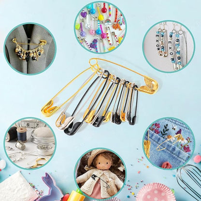 630 Pack Safety Pins Assorted, 5 Different Sizes Small and Large Safety Pin - Image 7