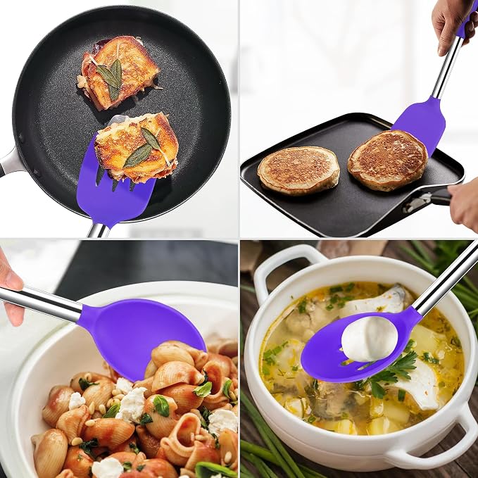 Silicone Spatula Spoon Set, BPA Free Kitchen Turners - Image 6