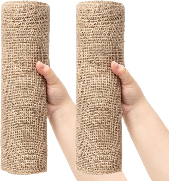 12 Inch Natural Burlap Fabric Roll by Unknown