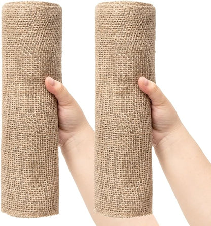 12 Inch Natural Burlap Fabric Roll by Unknown