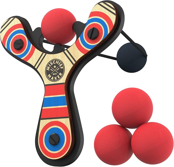 Mighty Fun! - Mischief Maker® Wooden Slingshot - Classic Series - Real Wood by MightyFun