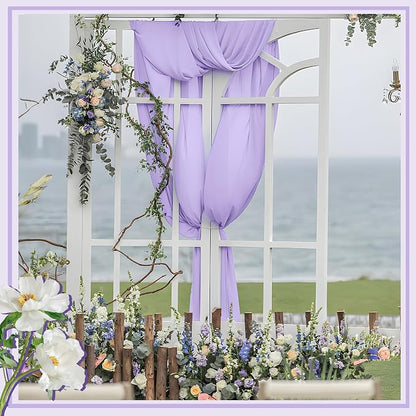 Horbaunal Lavender Chiffon Fabric by The Yard, 10 Yard Continuous Sheer Fabric - Image 6