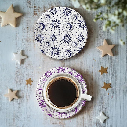CHGCRAFT Sun Moon Stars Polymer Clay Texture Sheets Silicone Texture Stamp Clay - Image 6