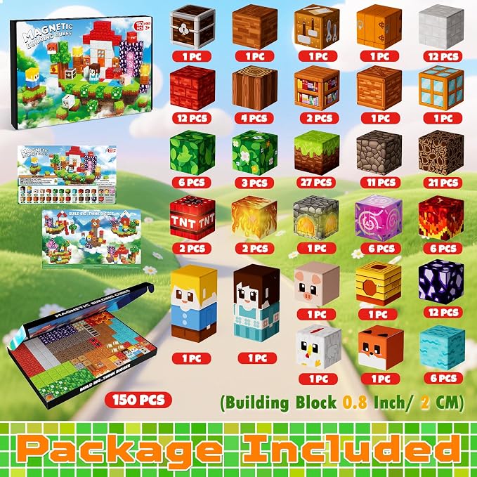Goody King 150pcs Magnetic Blocks - Image 2