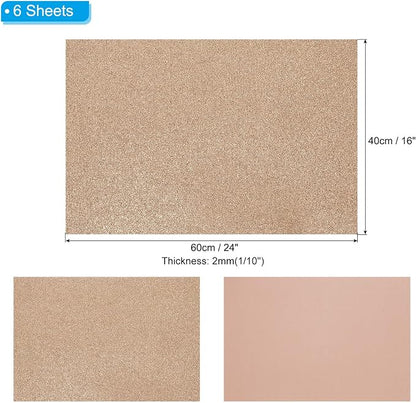 PATIKIL 2mm Thick Non Adhesive Glitter Foam Sheet 16x24inch Brown, EVA Shiny - Image 2