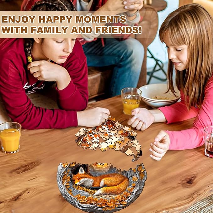 WOODBESTS Wooden Puzzles for Adults, 3D Fox Wood Puzzles Adult, Unique Shape - Image 4