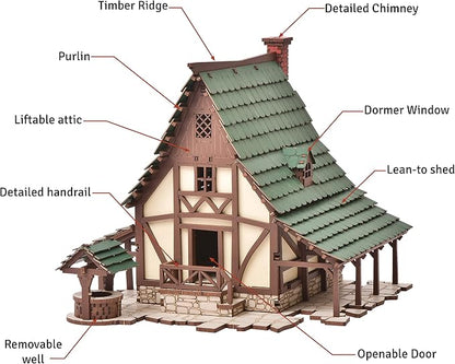 Green Gables P - 3D Wooden Puzzle - DIY 28mm Scale Model Building Kit - Image 4