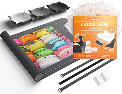 Newverest Gift Bundle of 2: Roll Up Puzzle Mat 1500 pcs & 6-Pack Puzzle Glue by Newverest