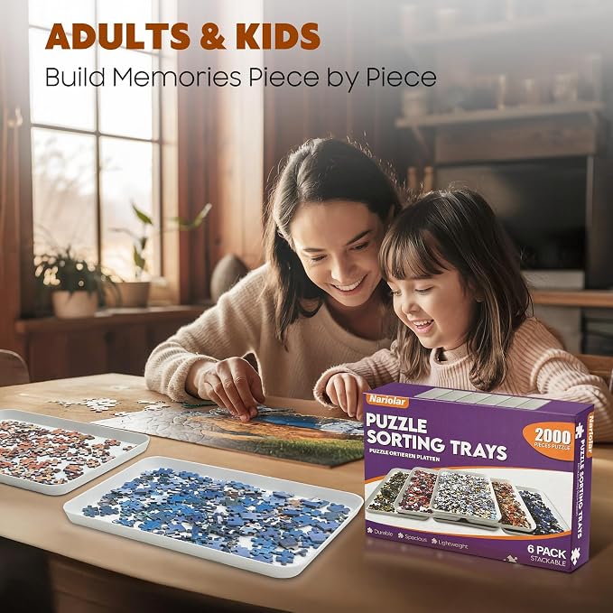 11.5 x 8.3 in Puzzle Sorting Trays Stackable - Image 6
