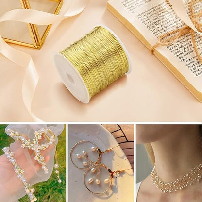28 Gauge Craft Wire Jewelry Wire 100M/0.3mm Gold Plated Thin Brass Wire Soft - Image 3