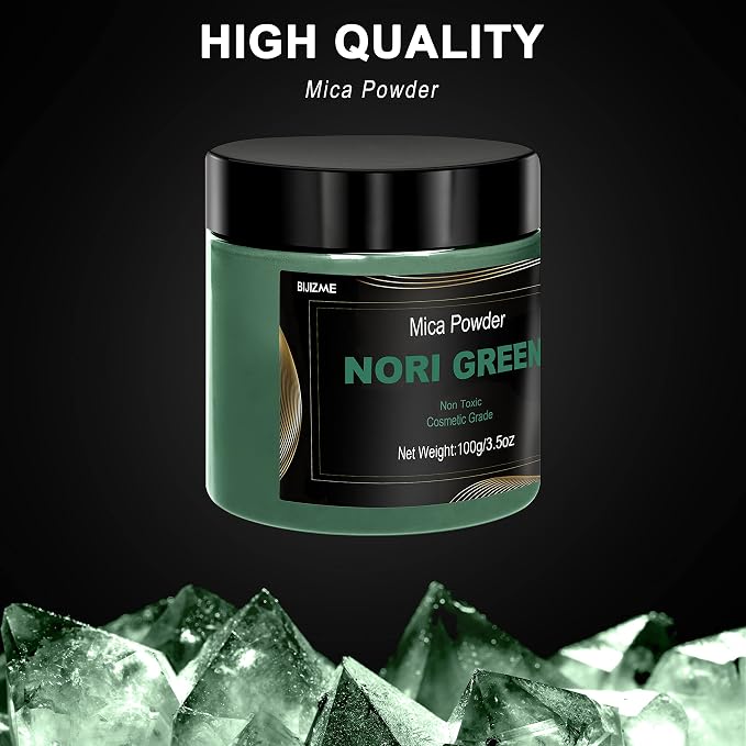 Nori Green Mica Powder Big Bottle Pigment Powder Multipurpose DIY Arts and - Image 8