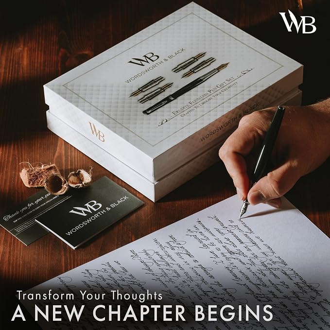 Wordsworth & Black Fountain Pen Gift Set, Includes Bottle, 6 Cartridges - Image 3