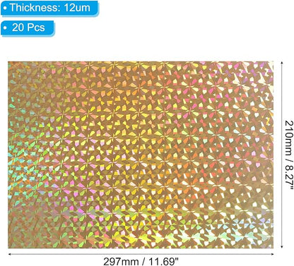 PATIKIL 11.7x8.3" Hot Stamping Foil Paper Sheet, 20 Sheets A4 Heat Transfer Hot - Image 2