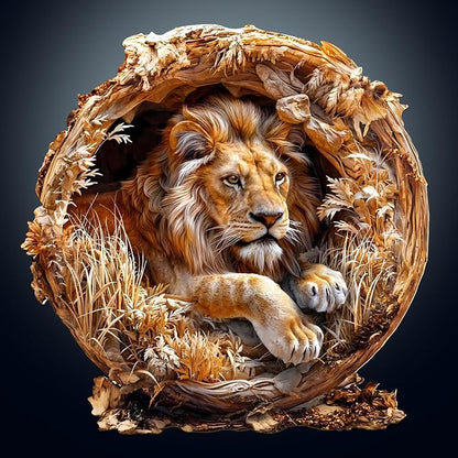 KAAYEE Wooden Puzzles for Adults, 3D Vision Effect Lion King Wooden Jigsaw by KAAYEEDirect