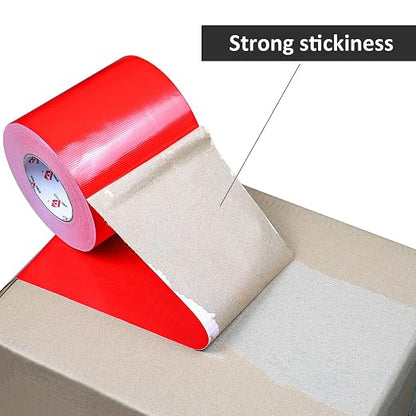 BOMEI PACK 6" Red Duct Tape, Wide Roll, 6 Inches x 60 Yards, 9 Mil Thick Heavy - Image 3