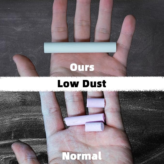 Orange Chalk 100PCS, Low Dust Chalks Stick Bulk - Image 4