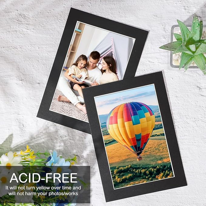 Prudiut 15 Pack 4x6 Black Picture Mats, Frame Mattes - Image 4