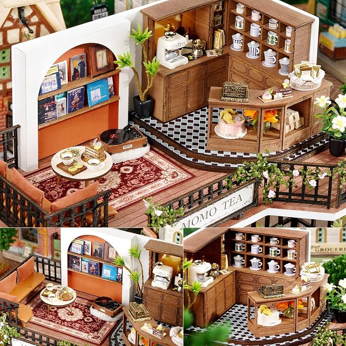 TuKIIE DIY Miniature Dollhouse Furniture Kit, 1:24 Scale Creative Room Wooden - Image 3