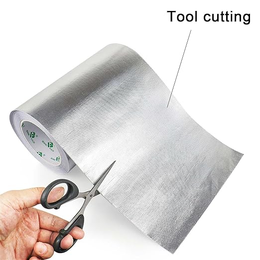 BOMEI PACK Adhesive Aluminum Foil Heat Shield Tape Barrier, Fiberglass Thermal - Image 6