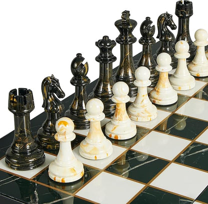 15" Large Chess Set for Adults- Weighted Acrylic Pieces Including Extra 2 Queens - Image 3