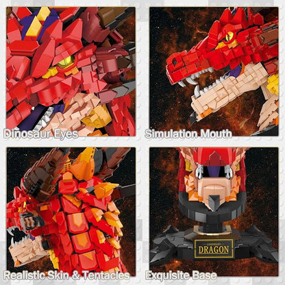JMBricklayer Dragon Set for Adults 70105, Cool Animals Model Dragon Head - Image 3