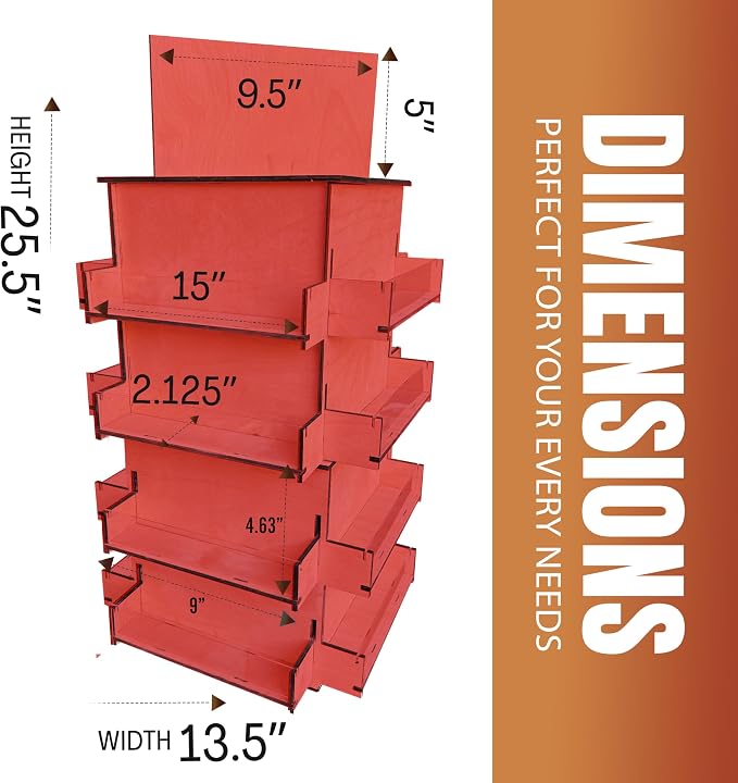 TORCHED DISPLAYS 4-Sided Rotating Display Stand - Image 3