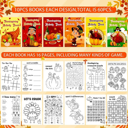 60PCS Thanksgiving Activity Books Party Favors - Image 5
