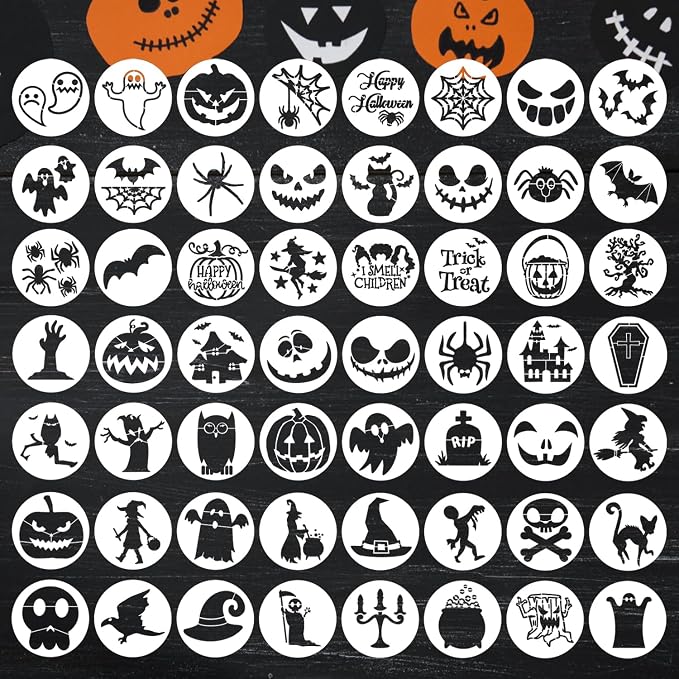 Halloween Stencils for Painting on Wood 3inch Reusable Pumpkin Ghost Face by zosylley