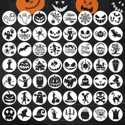 Halloween Stencils for Painting on Wood 3inch Reusable Pumpkin Ghost Face by zosylley