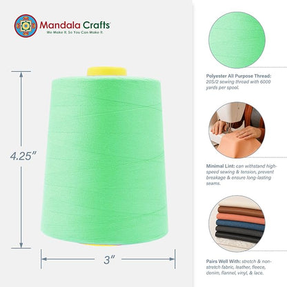 Mandala Crafts 4 Pack of Serger Threads Cones Spools - Image 3
