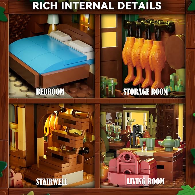 Wood Cabin Mini Building Set - Image 2