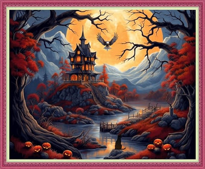 Disnesart Cross Stitch Stamped Full Embroidery Kits DIY 11CT Cotton Thread by Unknown