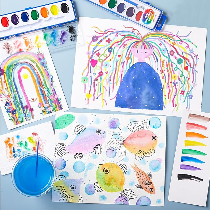 Shuttle Art 40 Pack Watercolor Paint Set, 8 Colors Watercolor Paint - Image 4