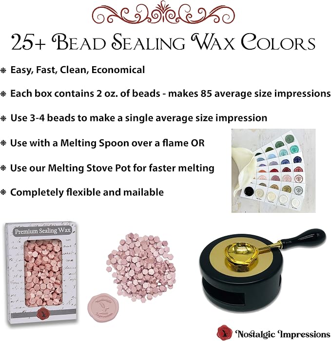 Custom Wax Seal Stamp Kit with Your Monogram & Name-Multiple Font Options-USA - Image 5