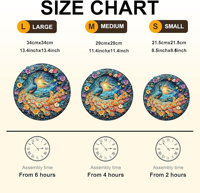 Wooden Puzzles for Adults, Peacock Puzzle, Unique Shaped Wooden Jigsaw Puzzles - Image 2