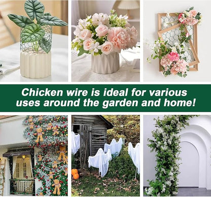4 × 236 in Floral Wire Netting, Galvanized Coated Chicken Mesh Netting - Image 6