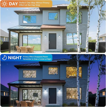 NINETREX One Way Window Privacy Film, Daytime Privacy Static Cling Sun Blocking - Image 3