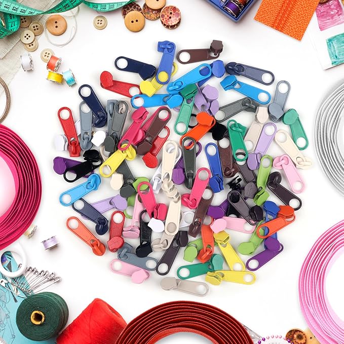DOITEM 62 Yards 20 Pieces Sewing Zippers #3 Nylon Coil Zippers Assorted Zipper - Image 7